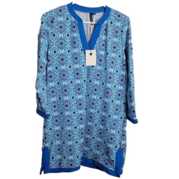 NEW Aqua et Sol Small Swim dress Sun Cover UPF 50 Sunblock Beach Tunic NWT - Picture 1 of 10